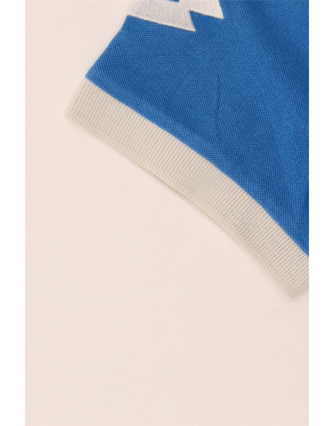 LOTTO Damen Italia Graphic Rugby Poloshirt UK 14 Large Blau Baumwolle