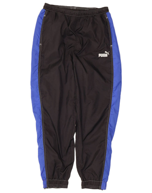 Puma Herren-Trainingshose, Jogginghose, Mittelschwarz, Colourblock-Polyamid