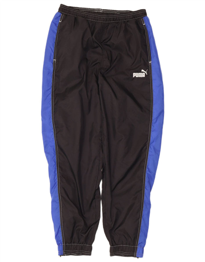 Puma Herren-Trainingshose, Jogginghose, Mittelschwarz, Colourblock-Polyamid