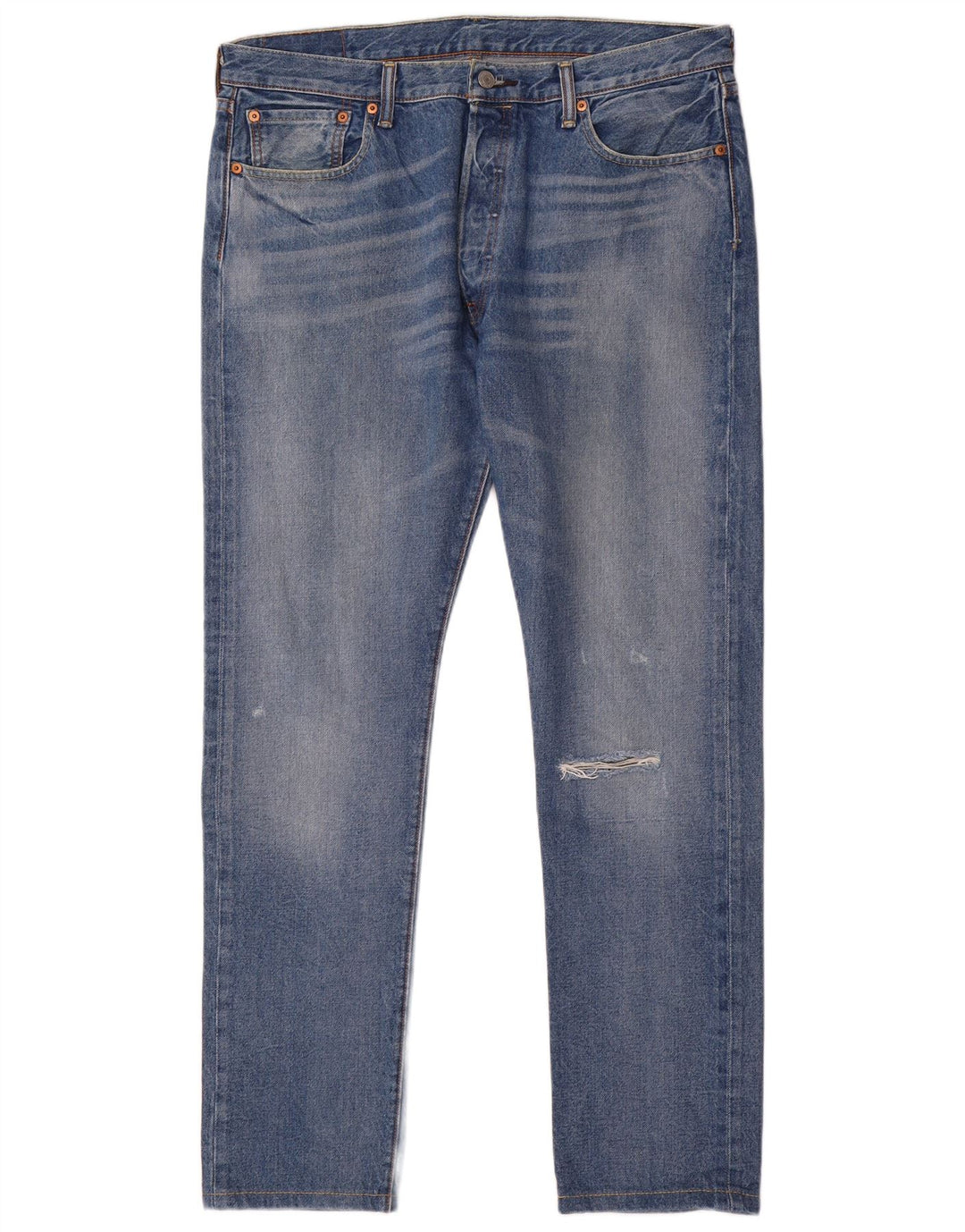 Levi's Herren 501 Straight Jeans W36 L34 Blaue Baumwolle