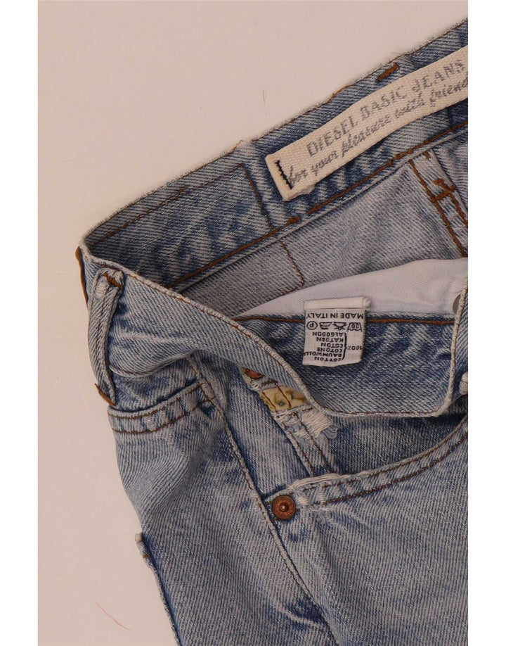 Diesel Herren Distressed Straight Jeans W32 L32 Blaue Baumwolle