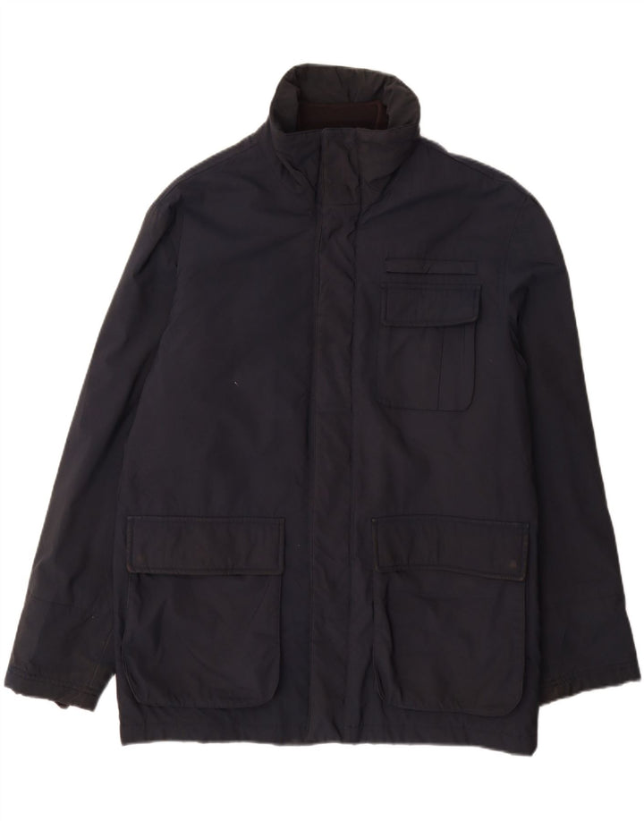 FAY Herren-Utility-Jacke UK 38 Mittelmarineblaues Polyester