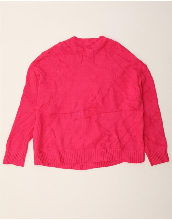 Tommy Hilfiger Damen-Pullover mit Rundhalsausschnitt, Gr. 18, XL, Rosa, Acryl