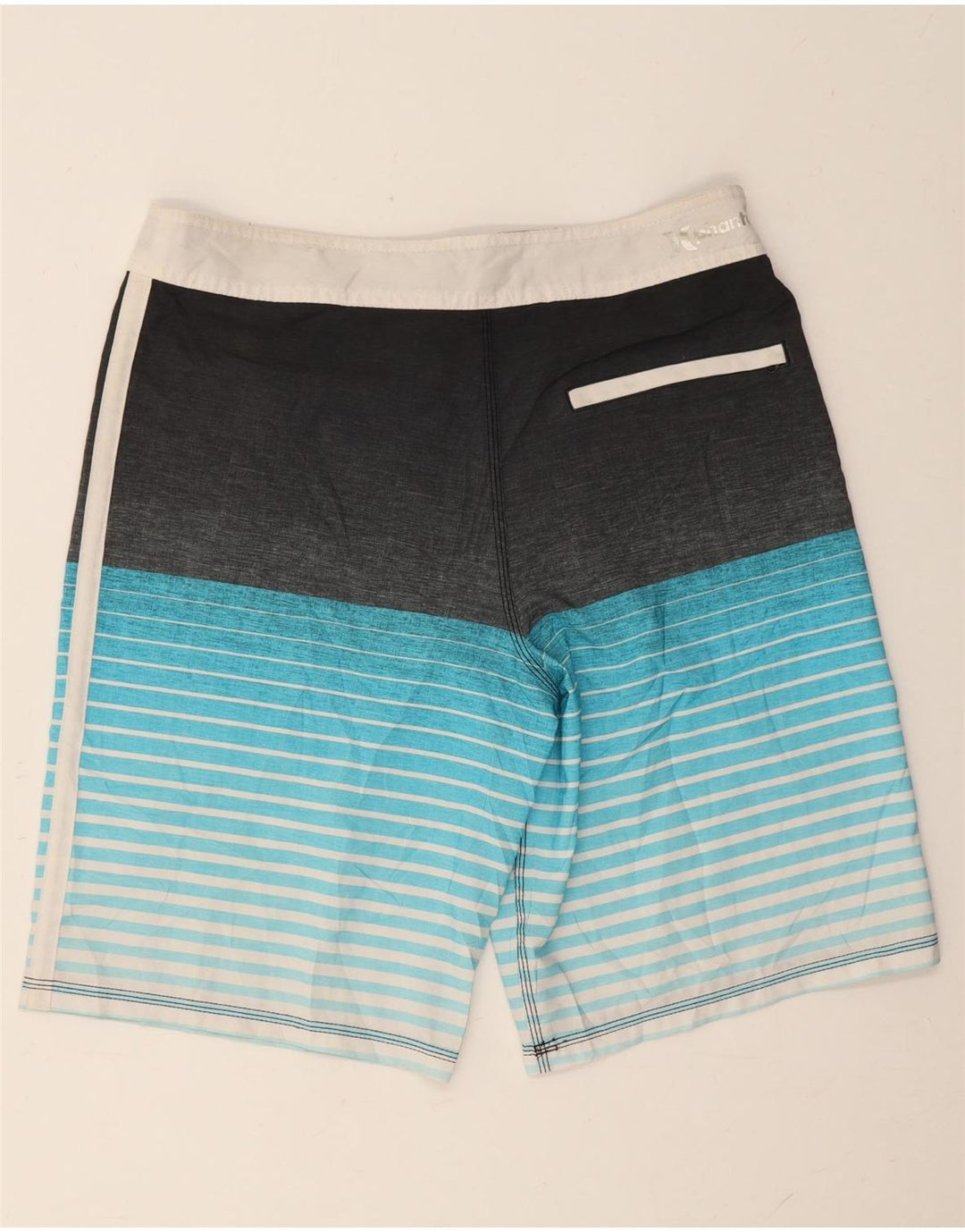 Hurley Herren-Badeshorts mit Grafik, mittelblau, gestreift, Polyester