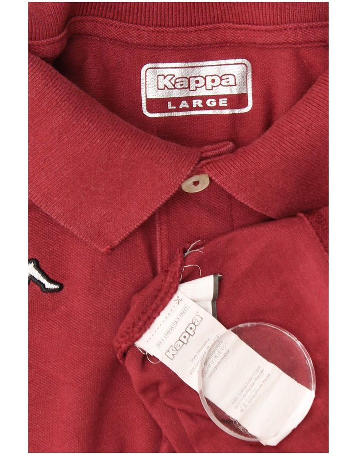 Kappa Herren-Poloshirt, große rote Baumwolle