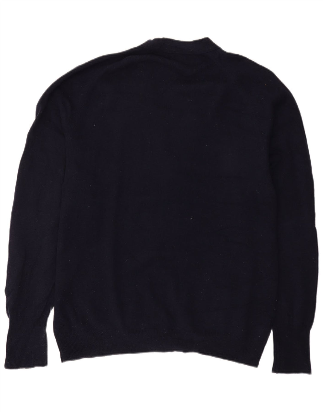 Marks & Spencer Herren-Strickjacke IT 52/54 Große marineblaue Lammwolle