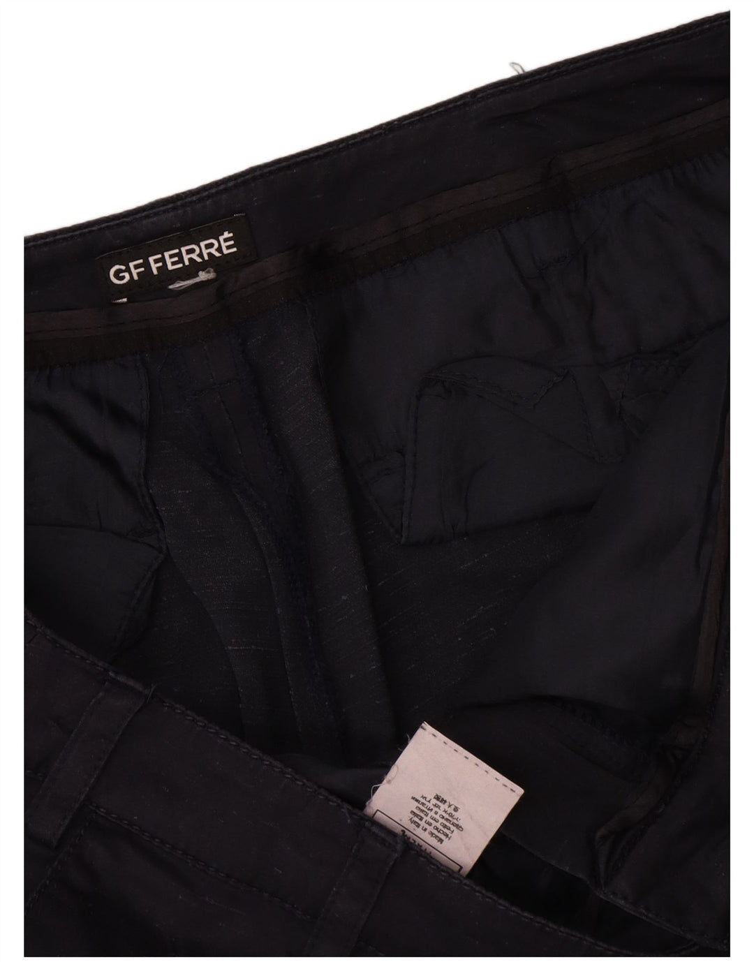 Gianfranco Ferre Damen Chinoshorts W34 Große marineblaue Seide