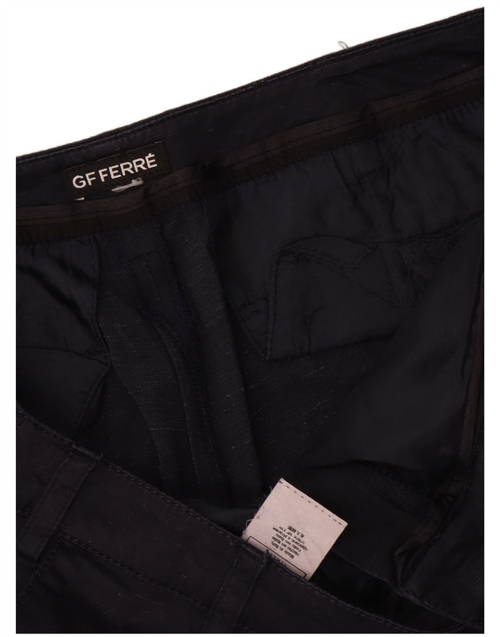 Gianfranco Ferre Damen Chinoshorts W34 Große marineblaue Seide