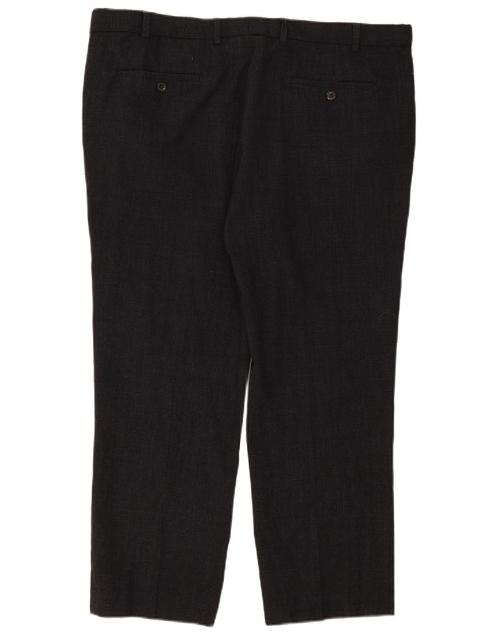Marks & Spencer Herren-Anzughose mit maßgeschneiderter Passform, gerade, W42, L29, grau kariert