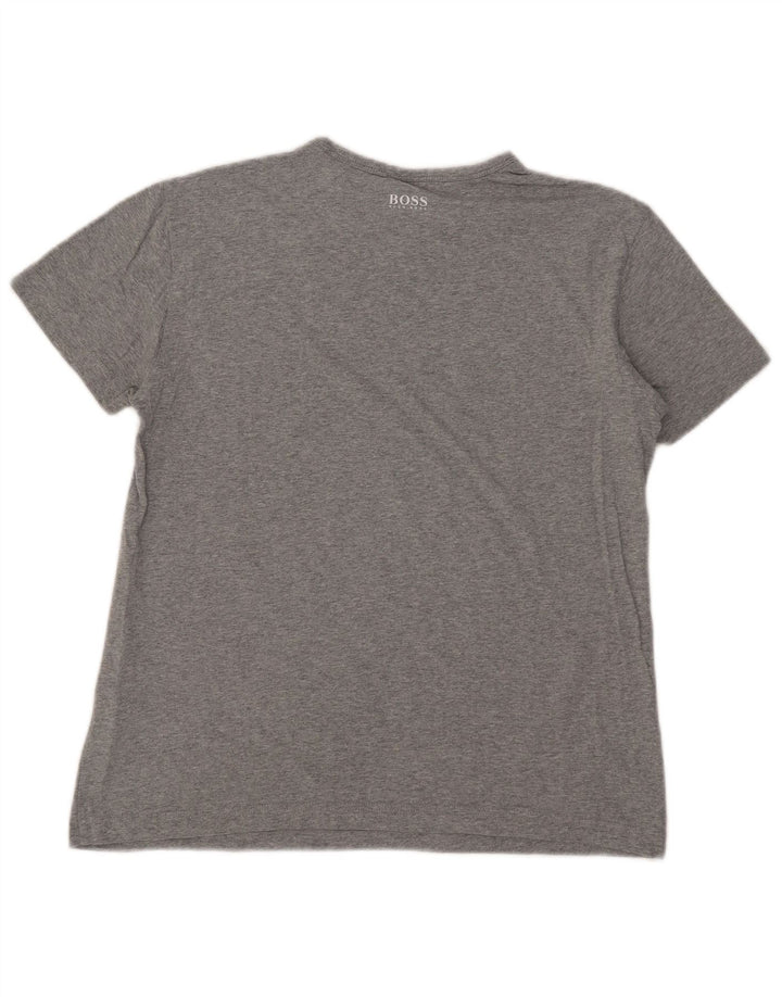 Hugo Boss Herren T-Shirt Top Small Grau Baumwolle