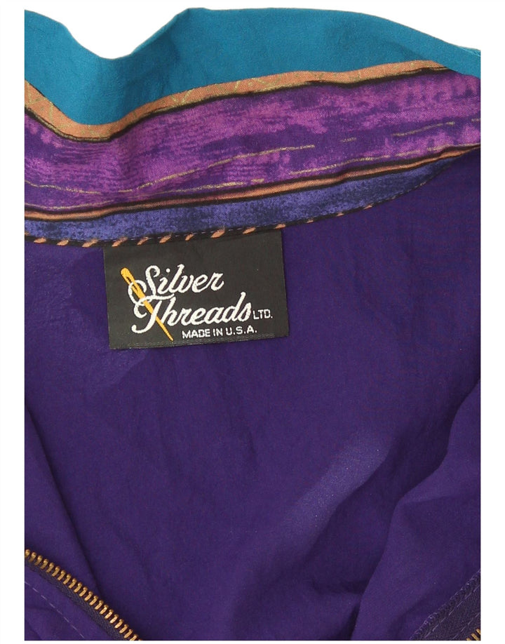 Vintage Damen-Trainingsanzug-Top-Jacke, UK 16, groß, mehrfarbig, Farbblock