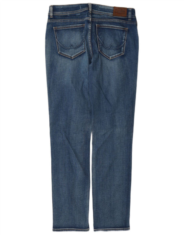 Superdry Damen Imogen Distressed Slim Jeans W28 L30 Blaue Baumwolle