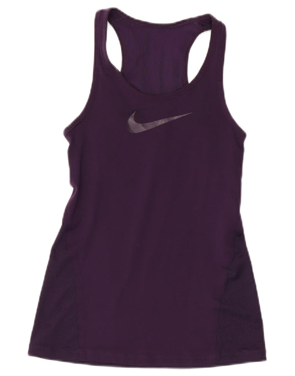 Nike Damen Dri Fit Graphic Vest Top UK 4 XS Lila