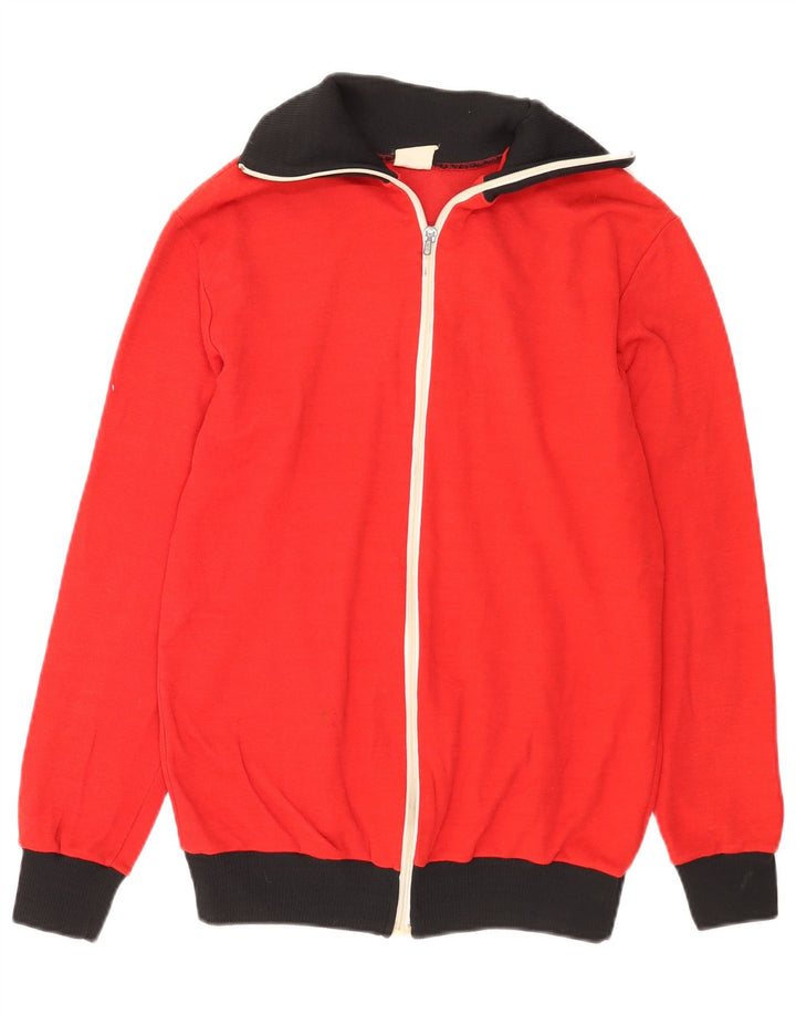 Apart Herren-Trainingsanzug-Oberjacke IT 48 Mittelroter Farbblock