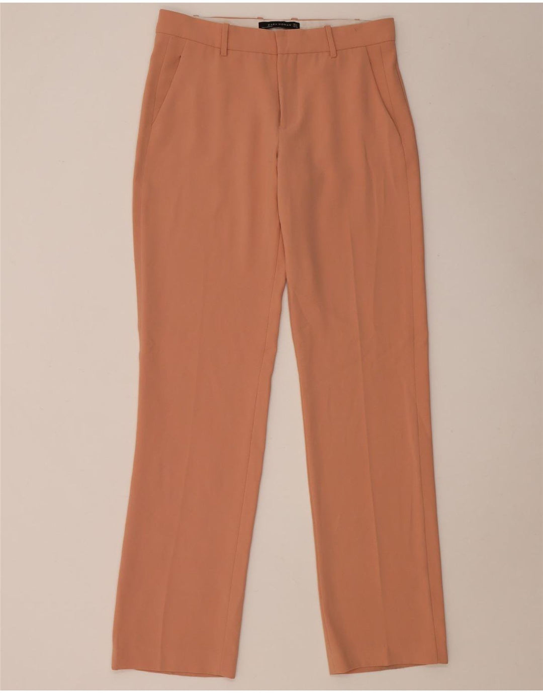 Gerade Chino-Hose für Damen von Zara, mittelgroß, W28, L34, rosa, Polyester