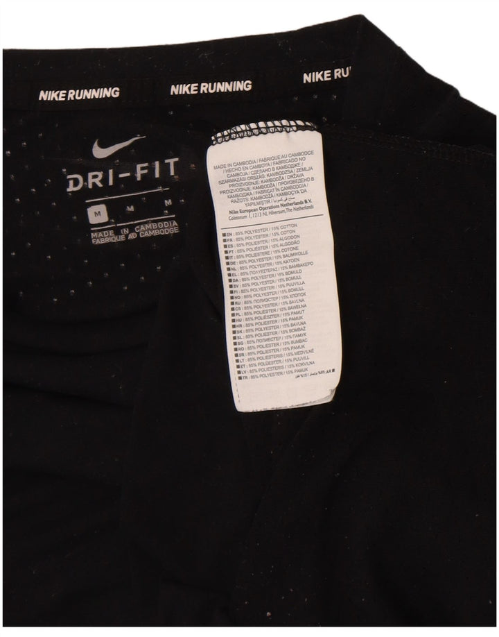 Nike Herren Dri Fit T-Shirt Top Medium Schwarz Polyester