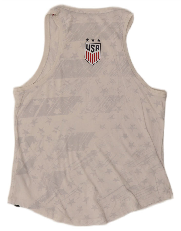 Nike Womens Graphic Vest Top UK 12 Mittelweiße Baumwolle
