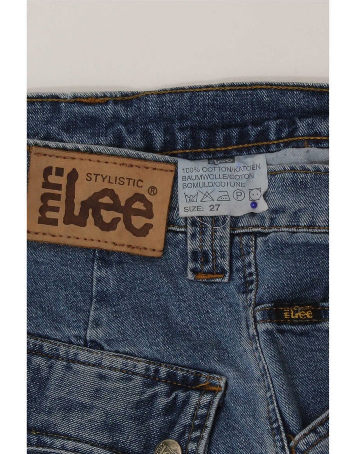Lee Damen Cargo Straight Jeans W27 L27 Blaue Baumwolle