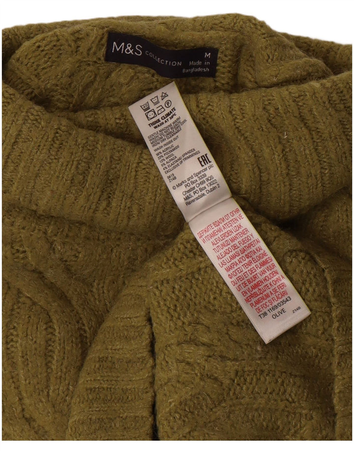 Marks & Spencer Rollkragenpullover für Damen, UK 14, Medium Khaki, Acryl