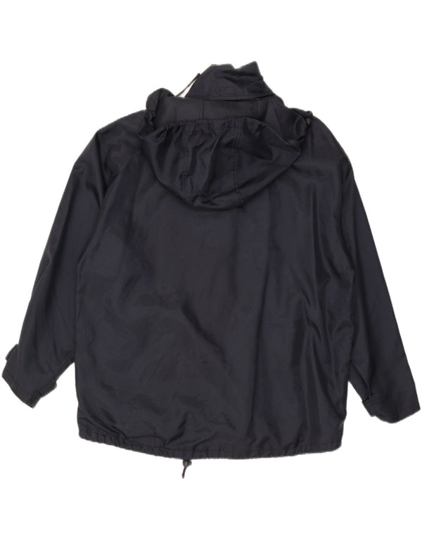 Invicta Herren Loose Fit Graphic Hooded Rain Jacket UK 38 Medium Navy Blue