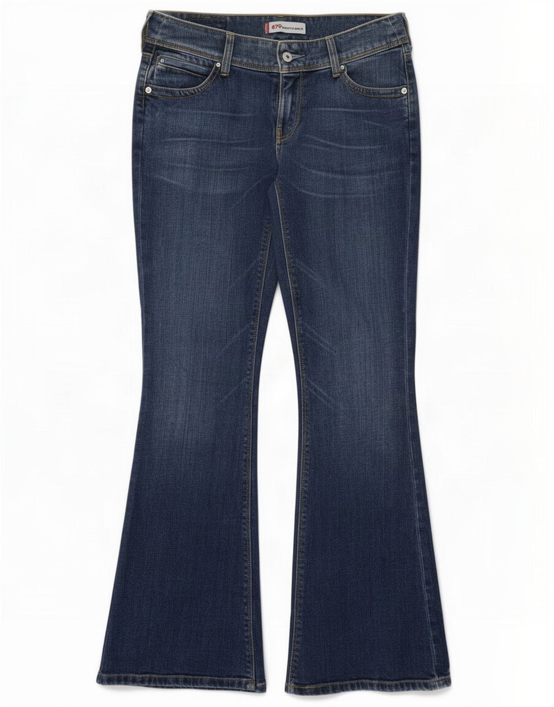 Levi's Damen 479 Booty Flared Jeans W30 L32 Blaue Baumwolle