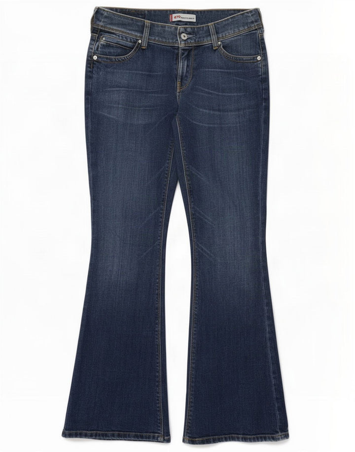Levi's Damen 479 Booty Flared Jeans W30 L32 Blaue Baumwolle