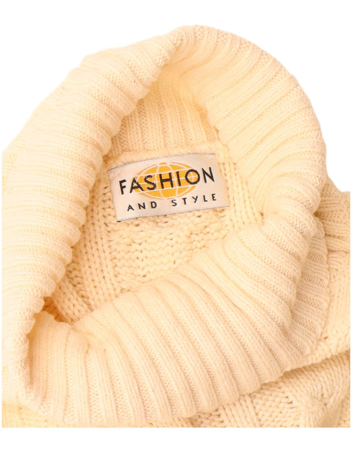 Vintage Herren Rollkragenpullover Pullover Groß Beige