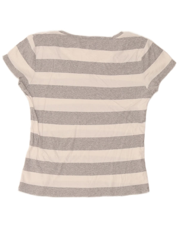 Tommy Hilfiger Damen T-Shirt Top UK 18 XL Grau gestreift