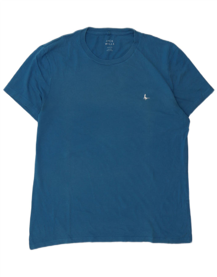 Jack Wills Herren-T-Shirt aus mittelblauer Baumwolle