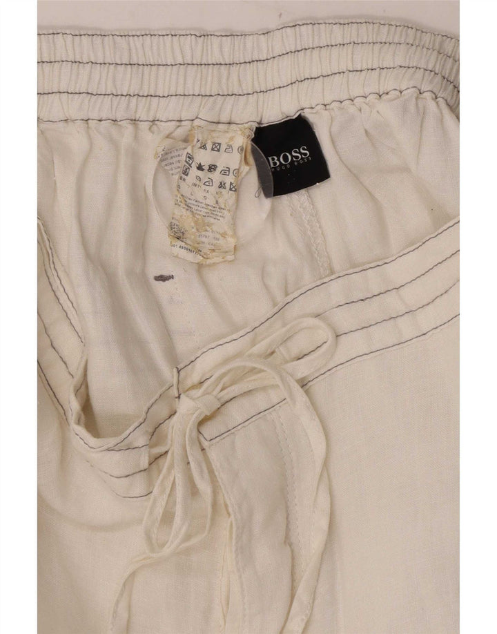 Hugo Boss Herren-Bermudashorts, Größe L, W34, Weiß