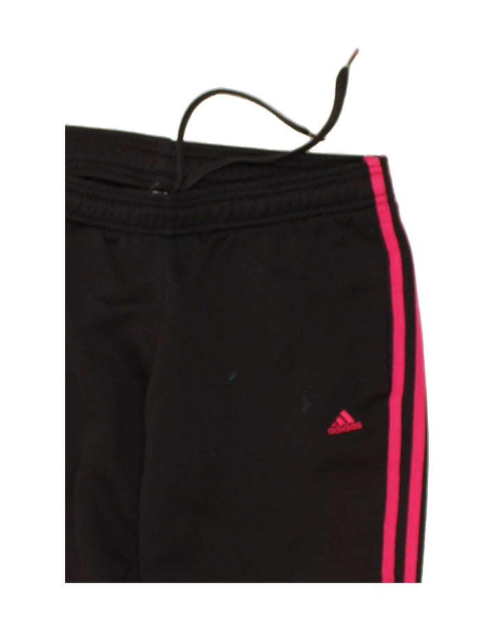 ADIDAS Damen Climalite Trainingshose UK 8/10 Small Schwarz Polyester