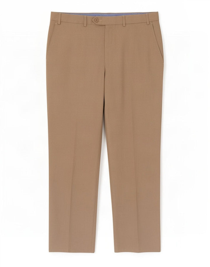 Gerade Herren-Anzughose von Marks & Spencer, W36, L29, Beige, Polyester