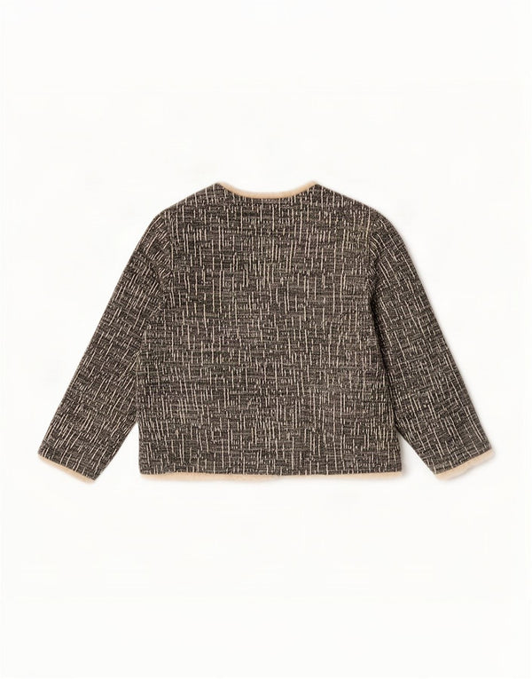 Marks & Spencer Damen-Blazerjacke mit 3/4-Ärmeln, Gr. 14, Größe L, Grau meliert