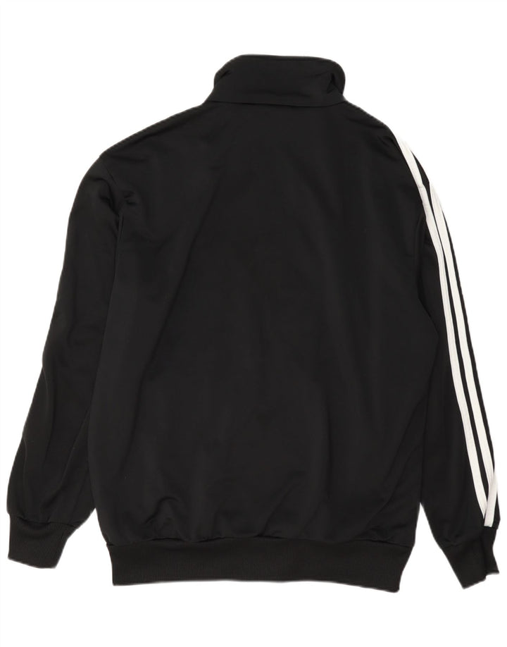 Adidas Herren-Trainingsanzug-Top-Jacke aus mittelschwarzem Polyester