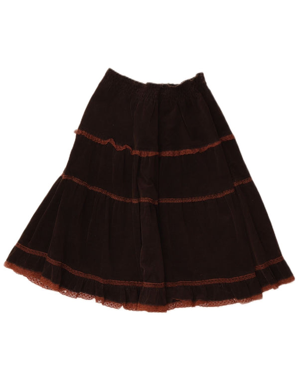 Vintage Womens Corduroy Skirt IT 44 Medium W32 Brown Cotton