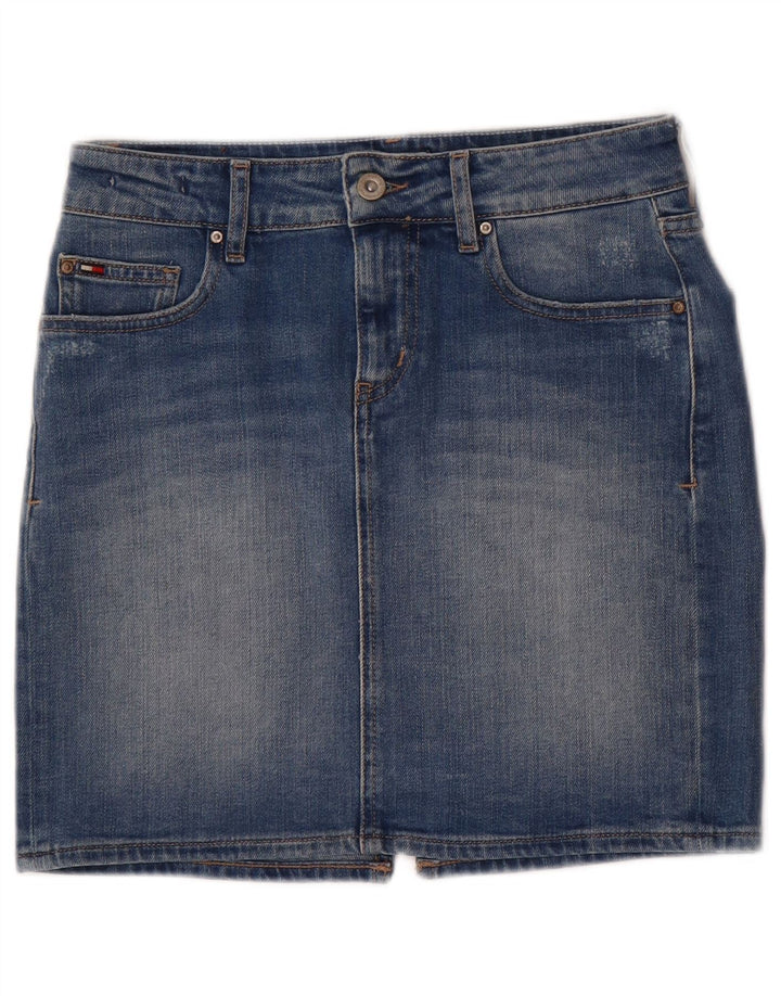 TOMMY HILFIGER Womens Denim Skirt XS W28 Blue