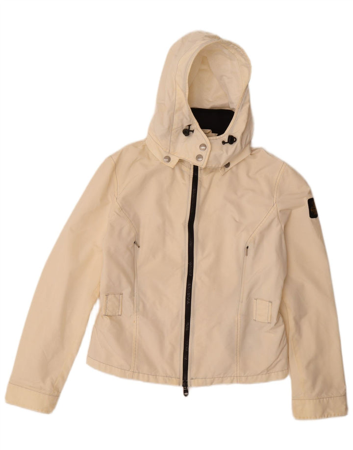 Refrigiwear Damen-Regenjacke mit Kapuze, UK 14, Größe L, gebrochenes Weiß, Polyamid
