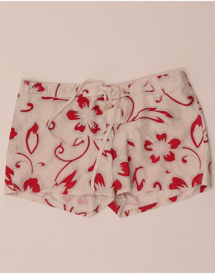 Sundek Damen-Badeshorts US 8 Mittelweißes Blumenmuster aus Polyester