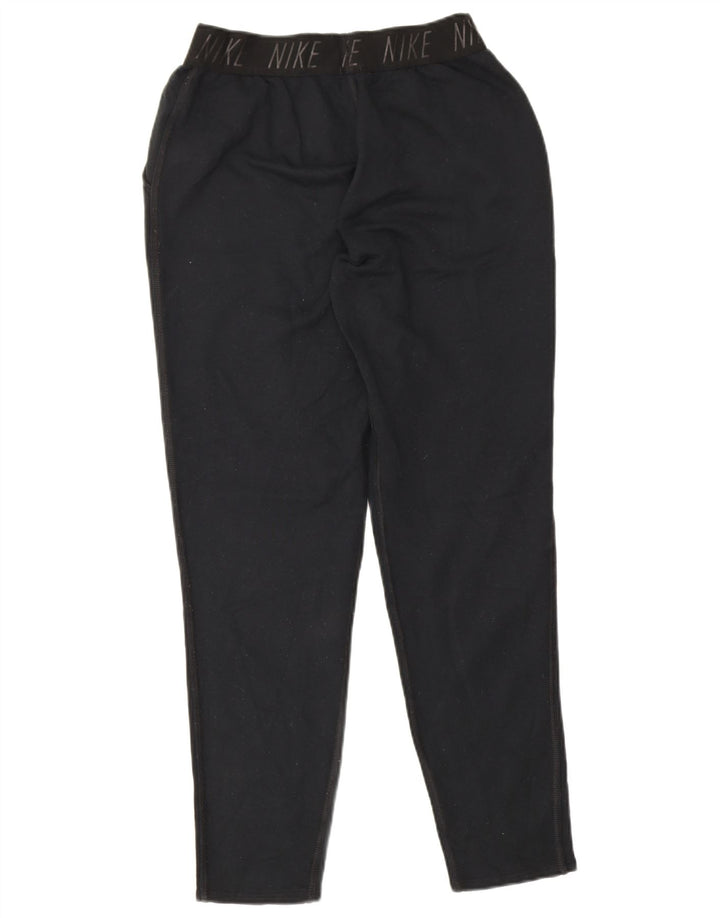 Nike Damen Dri Fit Graphic Trainingshose UK 10 Small Schwarz Polyester
