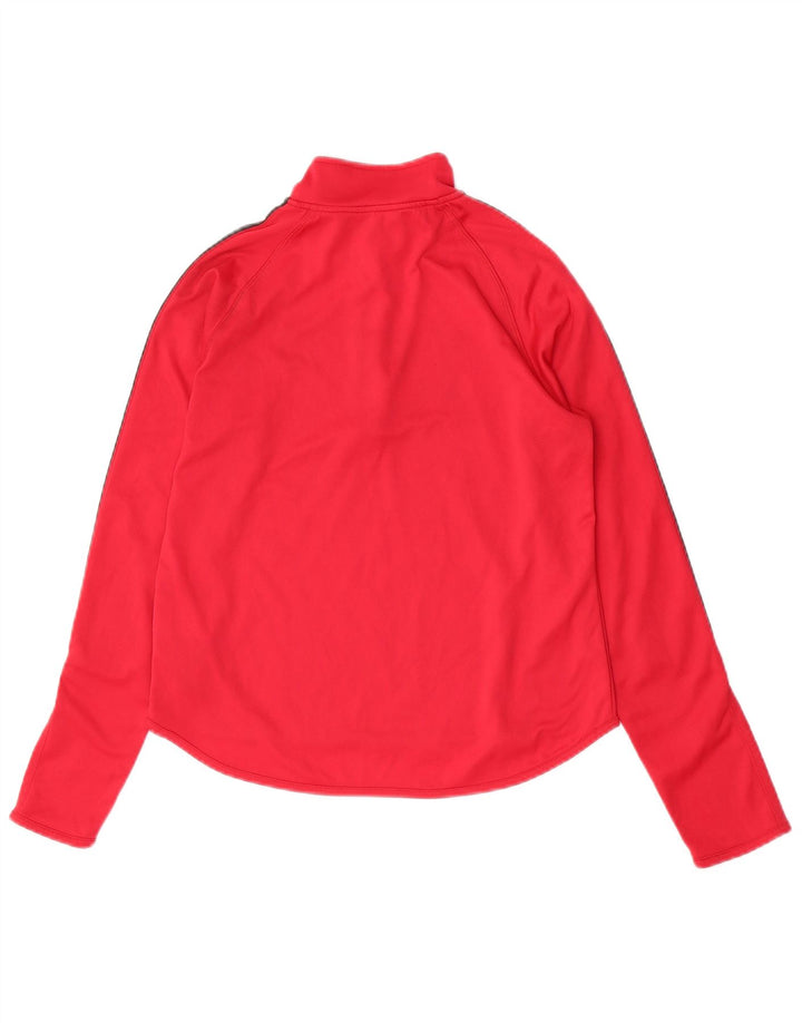 Adidas Damen-Pullover-Trainingsanzugoberteil mit Reißverschluss und Halsausschnitt, UK 10, Größe S, rosa, Polyester