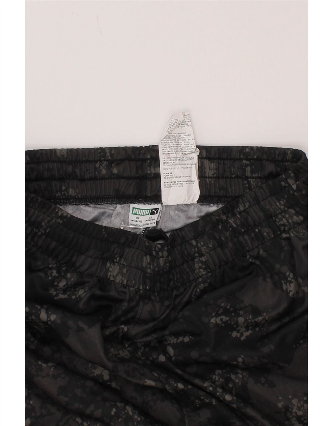 Puma Sportshorts für Jungen, 10–11 Jahre, mittelgraues Camouflage-Polyester