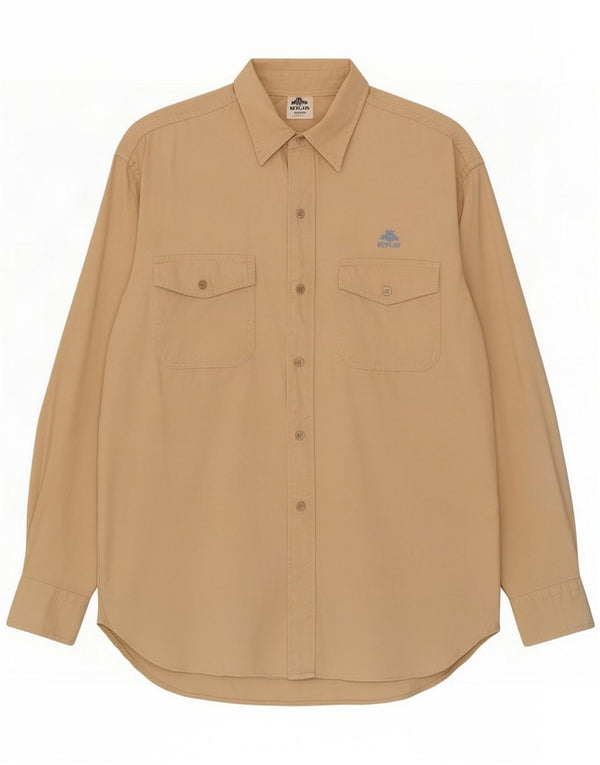 Replay Herrenhemd XL Beige Baumwolle