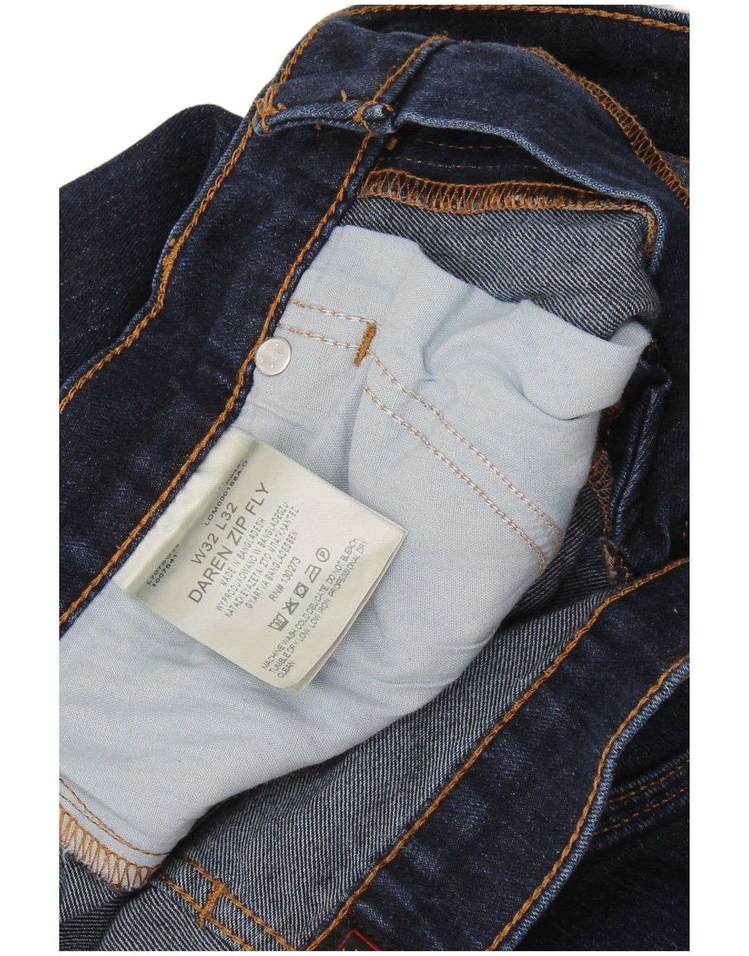 LEE Herren Daren Zip Fly Straight Jeans W32 L32 Marineblau Baumwolle