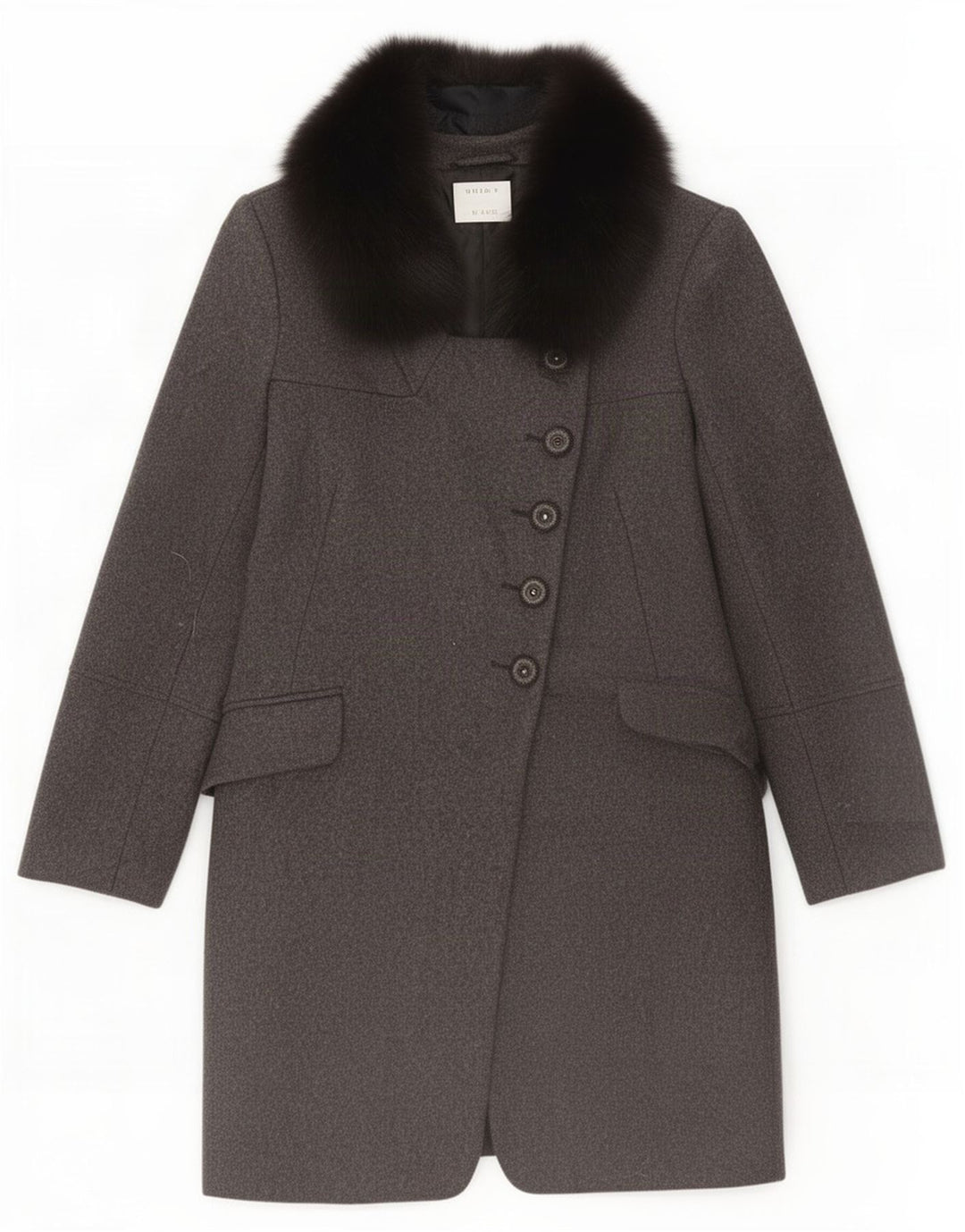Vintage Damen Mantel IT 46 Große graue Wolle