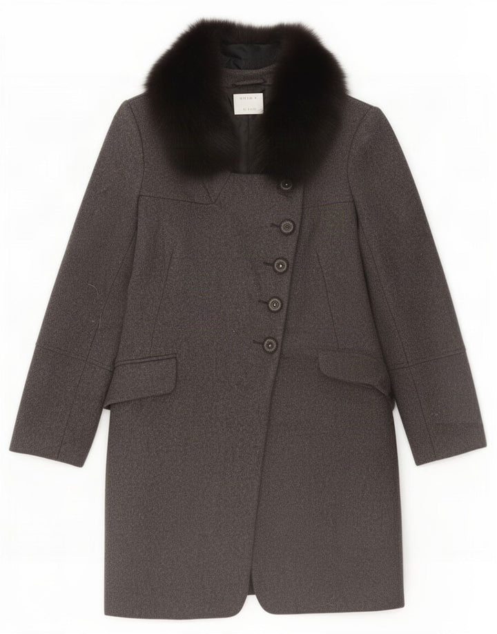 Vintage Damen Mantel IT 46 Große graue Wolle