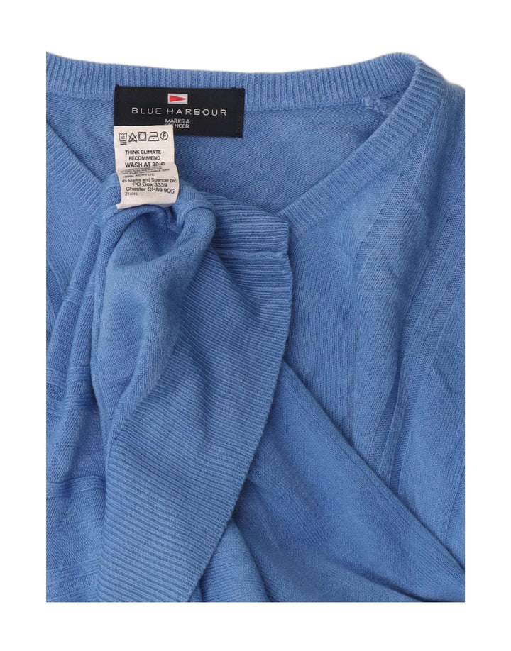 Marks & Spencer Damen Blue Harbor V-Ausschnitt Pullover Pullover UK 10 Small