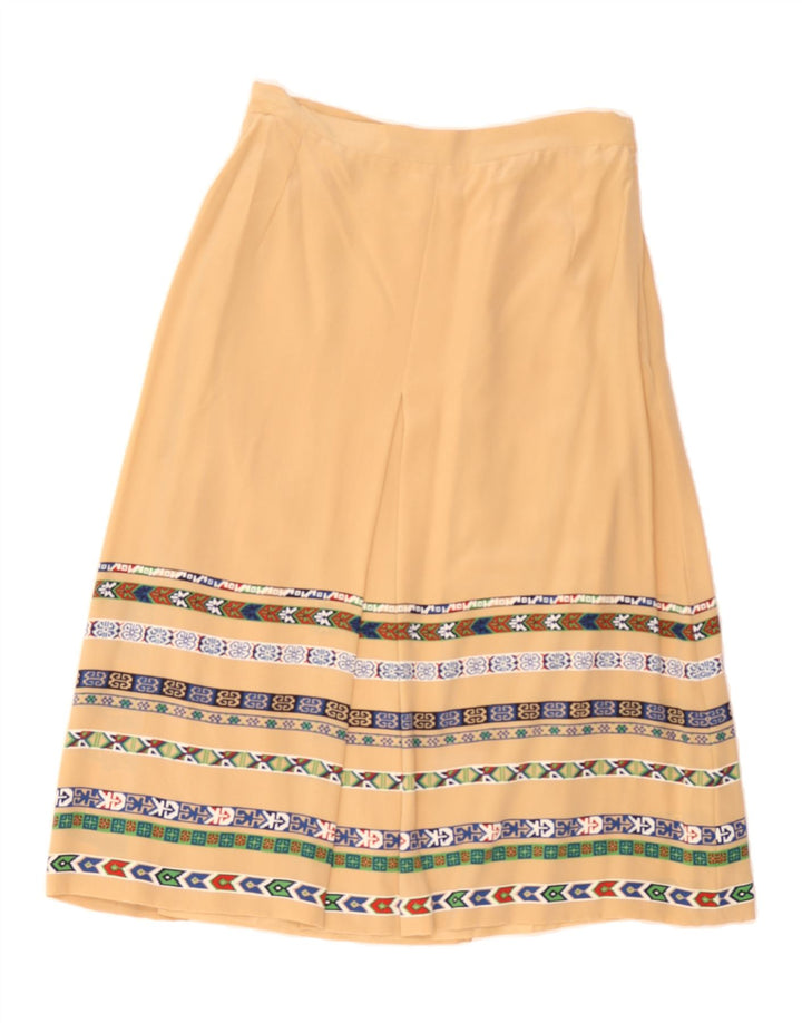 VINTAGE Womens A-Line Skirt IT 44 Medium W28  Beige Fair Isle Vintage Vintage and Second-Hand Vintage from Messina Hembry 