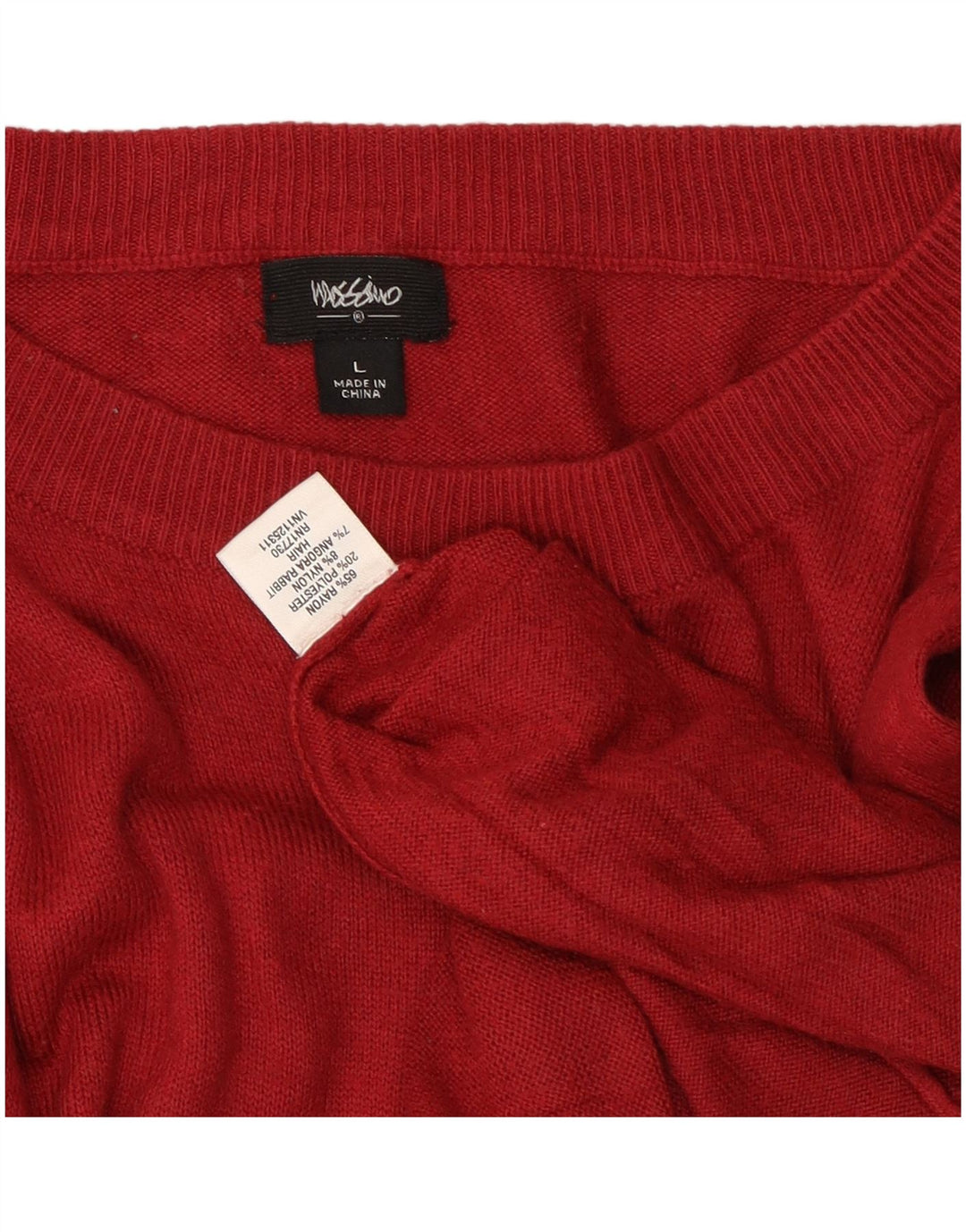MOSSIMO Damen-Pullover mit U-Boot-Ausschnitt, UK 14, Größe L, roter Rayon