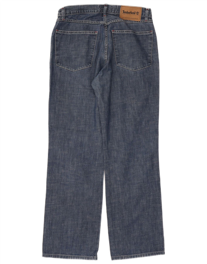 Timberland Damen Straight Jeans W32 L29 Blaue Baumwolle