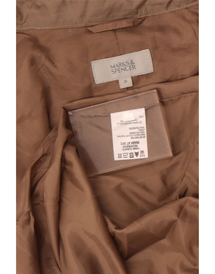 Marks & Spencer Damen Bomberjacke UK 20 2XL Braunes Polyamid